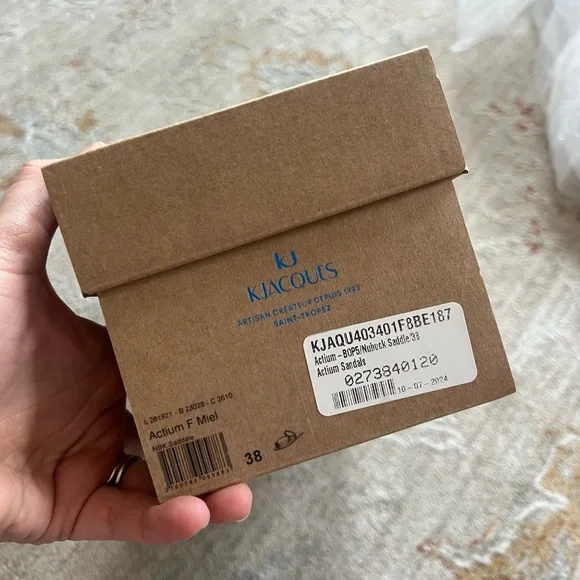 K.Jacques Tan Minimalist Toe-Loop Sandals - Picture 3 of 5